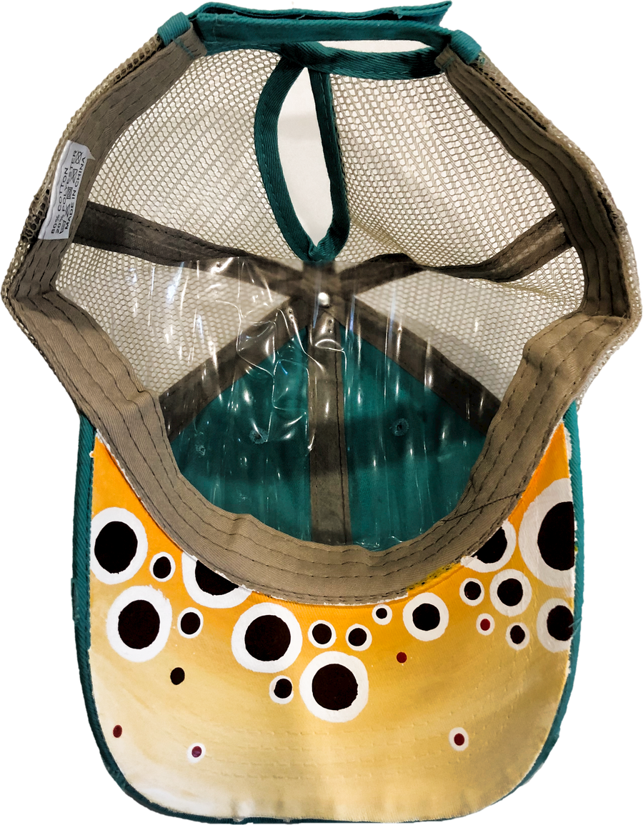 Brown Trout- Turquoise- Lady Angler Lentz Custom Hat
